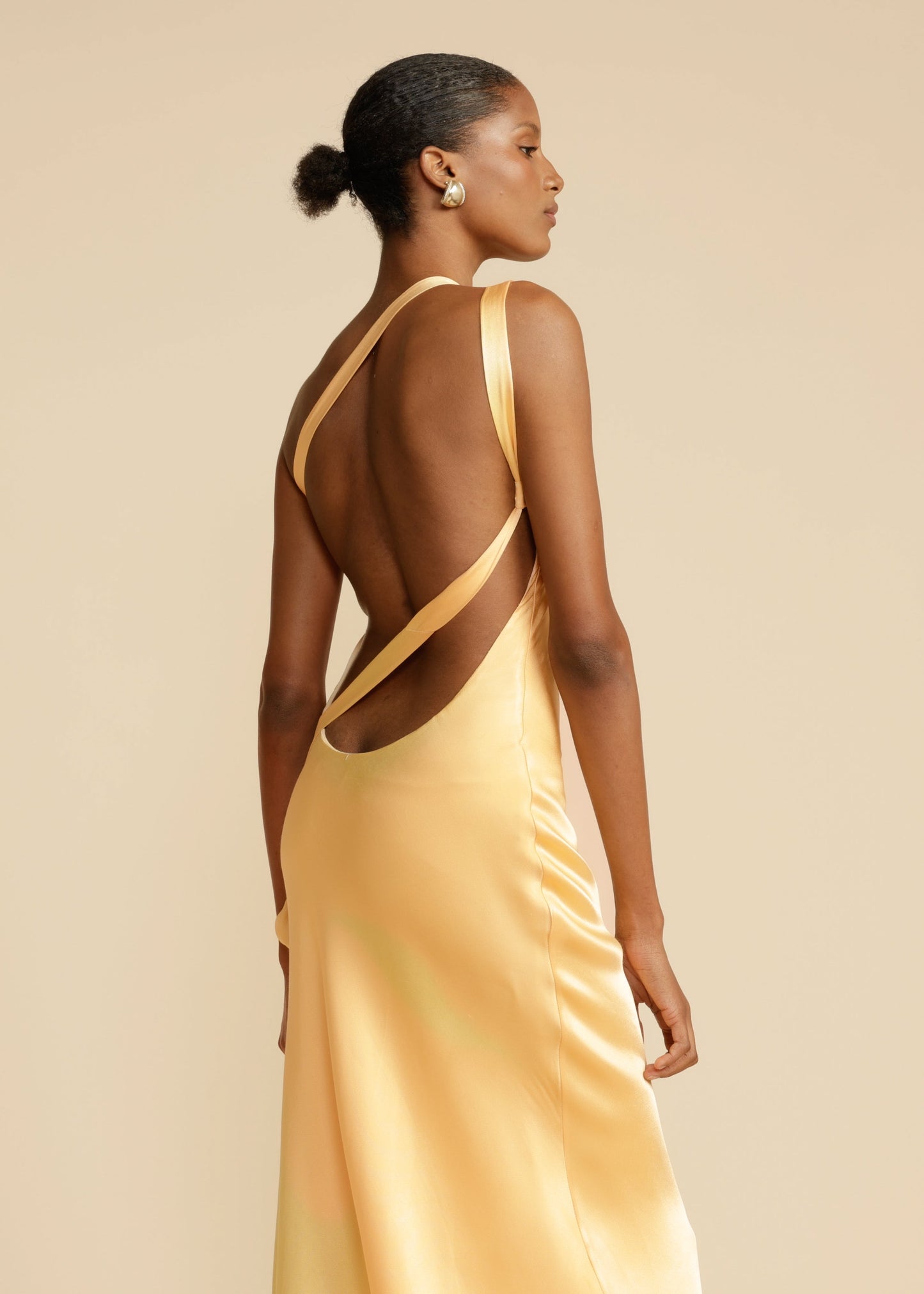 Maxikleid in Goldtöne