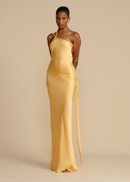 Maxikleid in Goldtöne