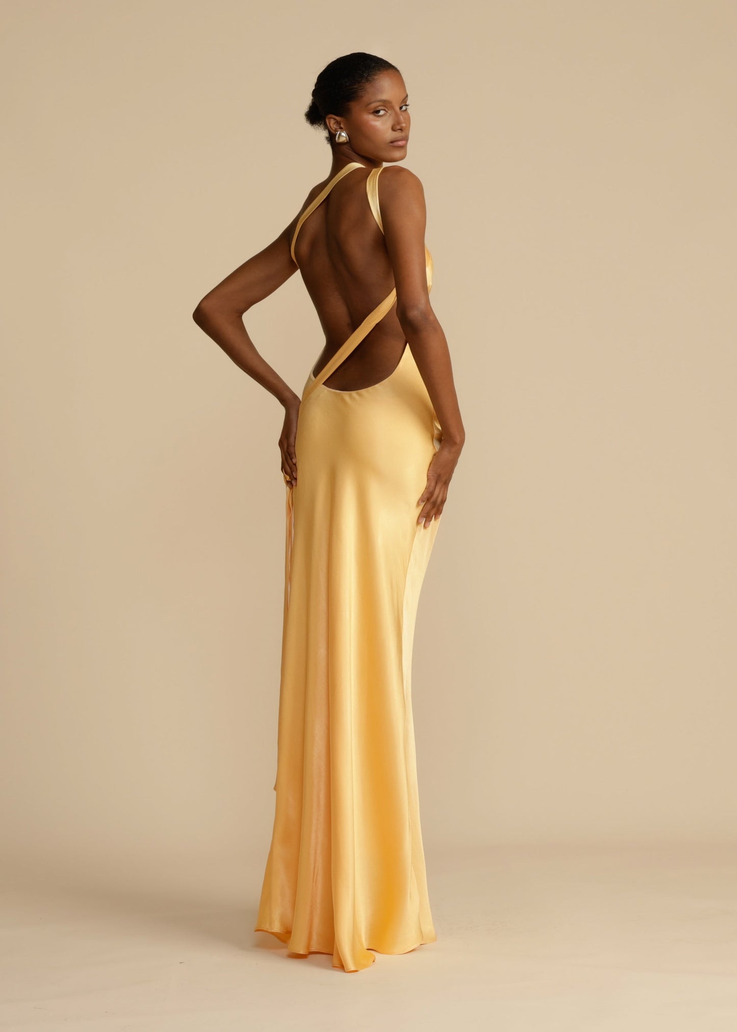 Maxikleid in Goldtöne