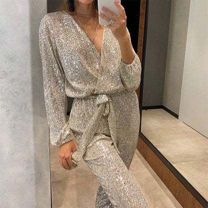 Glamsie Jumpsuit – Glitzer und Glamour für die Feiertage